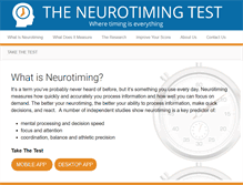 Tablet Screenshot of neurotiming.com